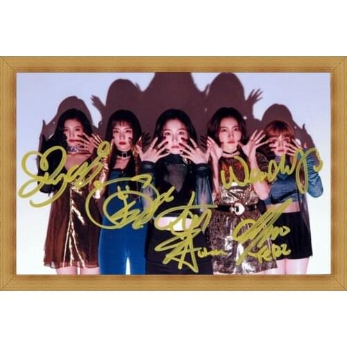 Signed KPOP RED VELVET autographed group photo K-POP 6 inches free shipping 122017D