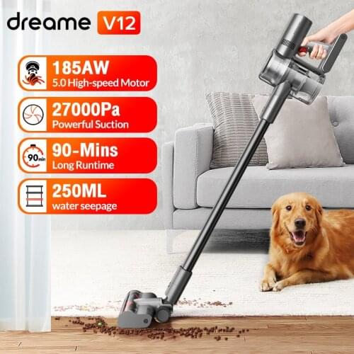 New Dreame V12 Cordless Vacuum Cleaner 27000Pa LED Display All In One Dust Collector Floor Carpet Aspirator Home Dust Collector