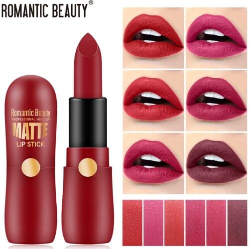 Romantic Beauty Sexy Red Matte Lipstick Waterproof Lip Blam Makeup Moisturizing Liquid Lip Stick Long-lasting Lip Cosmetic