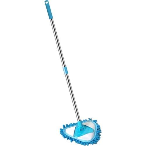 Mop Triangle Head Lazy Cleaning Mop 180 Degree Rotatable Adjustable Triangular Home Wall Ceiling Floor Cleaning 45a