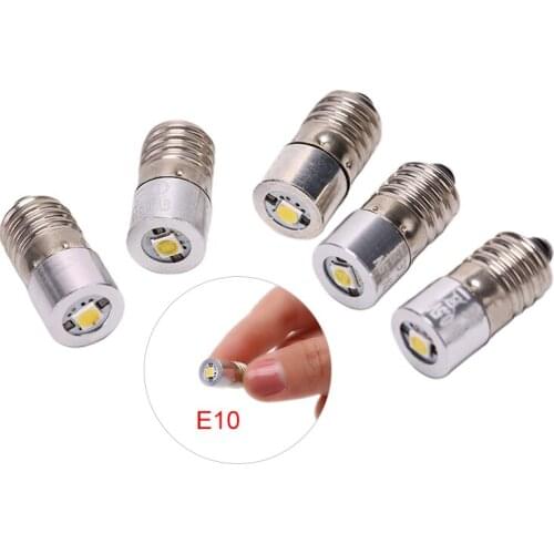 E10 Flashlight Replacement Bulb Torches Work Light Lamp P13.5S BA9 0.5W LED DC3V 4.5v 6V 7.5v 9v 12v cold