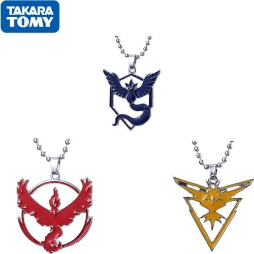 Takara Tomy Pokemon Hip Hop Three Camps Logo Pendant Couple Niche Fashion Metal Suitable for Role Playing Boy Birthday Gift