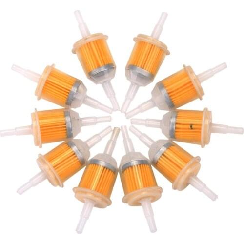 10 Pcs Universal Motorcycle Car Parts Large Inner Fuel Filters Auto Petrol 1/4" 5/16" Gas Inline Fuel Filter For Kawasaki Deere