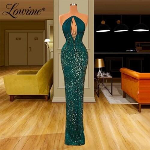 Sheath Beads Evening Dresses Illusion 2020 Saudi Arabia Party Gowns For Weddings Red Carpet Dress Prom Dress Robe De Soiree