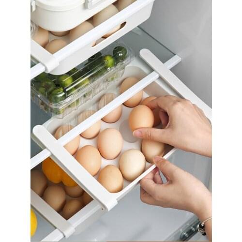 Refrigerator Organizer Drawer Basket Refrigerator Pull-out Drawers Fresh Spacer Layer Refrigerator Drawers Storage Rack Holder