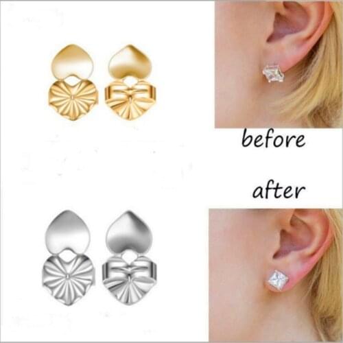Earring Backs Support Butterfly Earring Lifts Fits all Post Earrings Set Gold Color Silver Color Earrings Jewelry Accessories