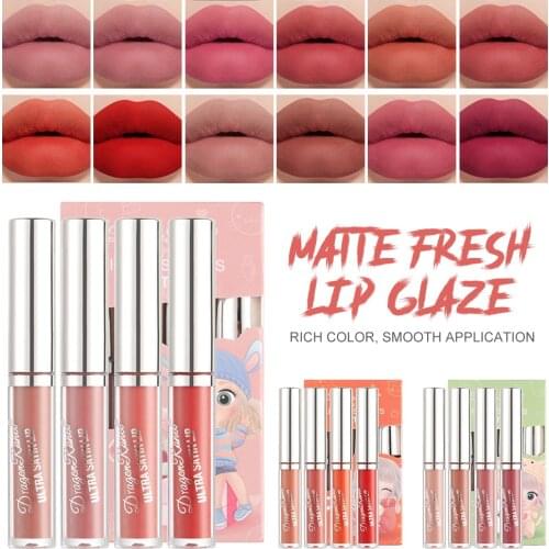 Liquid Lipstick Moisturizing Long-lasting Waterproof Non-stick Lip Gloss Set For Dating Wedding Party Daily Lip Makeup For Women