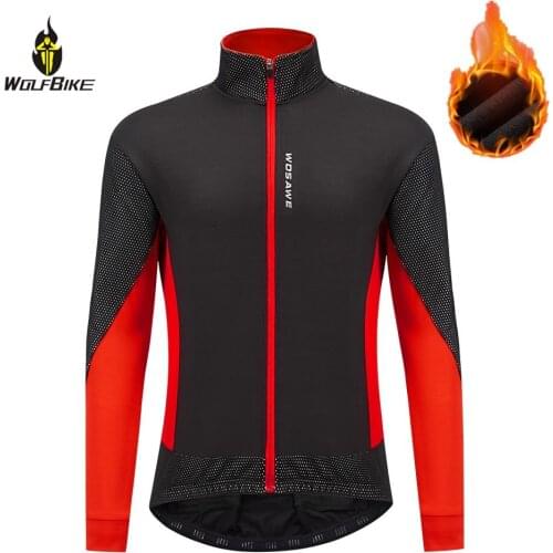 WOLFBIKE Winter Soft Shell Cycling Jackets Mens Windbreaker Windstopper Coat Windproof Partly Waterproof Bicycle Sports Wear