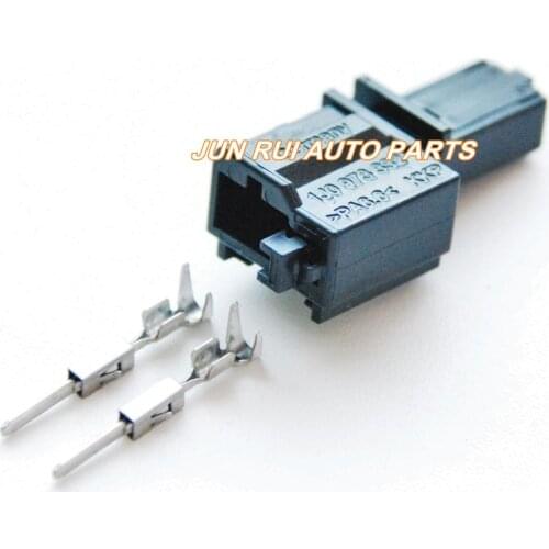 2 Pin/Way Auto High-Pitched Speaker Connector Ambient Brake Light Microphone Plug Socket For Volkswagen Audi SKODA 1J0973332