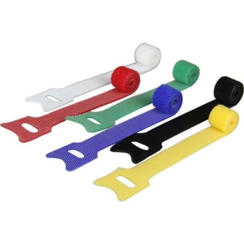 20pcs Magic Tape Sticks Cable Ties Model Straps Wire With Battery Stick Buckle Belt Bundle Tie Hook Loop Fastener Tape Accessory