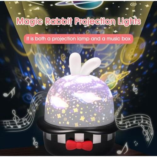 3D LED Rotating Night Light Projector Star Master Elk Projection Lamp Childrens Room Decorated Carousel Lights Home Party Decor