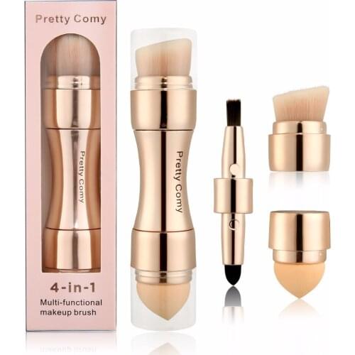 4 In 1 Makeup Brushes Foundation Eyebrow Shadow Eyeliner Blush Powder Brush Cosmetic Concealer Professional Maquiagem