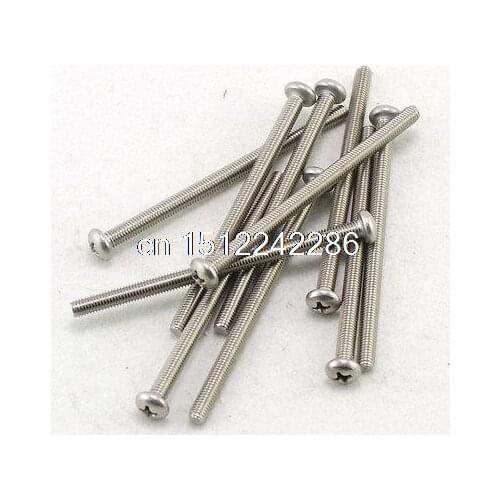 50) Metric M5 80mm Stainless steel Cross Recessed Pan Head Screws