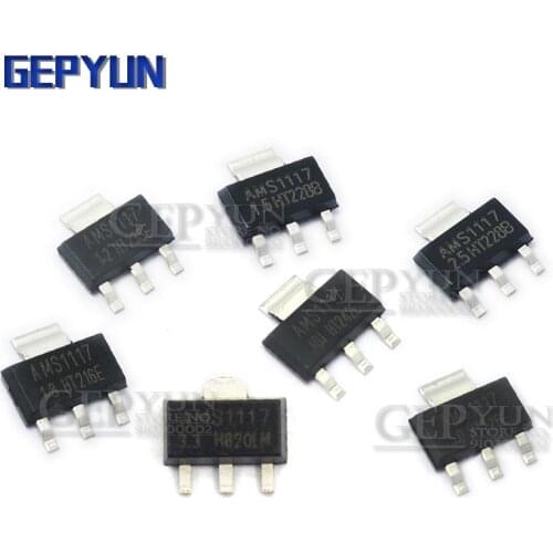 50PCS AMS1117 series AMS1117-3.3V AMS1117-ADJ AMS1117-1.8V AMS1117-1.2V AMS1117-5.0V AMS1117-2.5V AMS1117-3.3 AMS1117-5.0 Gepyun