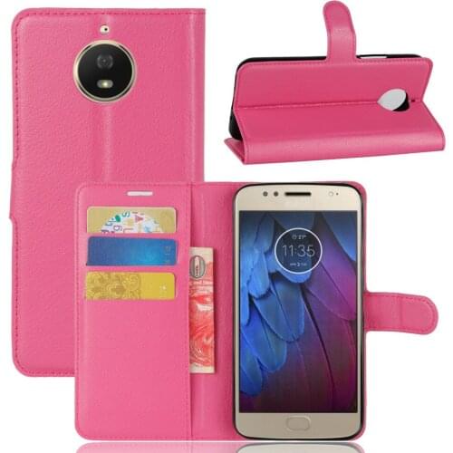 50pcs/lot Free shipping Lychee Grain Wallet Leather Cover Card Slots Case For Motorola Moto G5s G5s plus Moto X Play