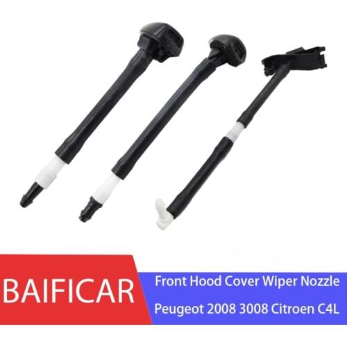 Baificar Front Hood Cover Wiper Nozzle Spout Washer Jet Spray For Peugeot 206 207 301 307 308 2008 3008 408 Citroen C2 C4L C5