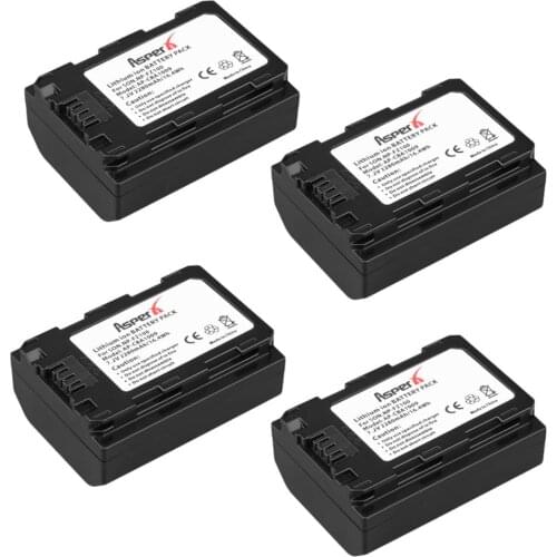 AsperX 4PCS 2280mAh NP-FZ100 NPFZ100 Camera Batteries for Sony BC-QZ1, Sony a9, a7R III, a7 III, ILCE-9 NP FZ100 Battery