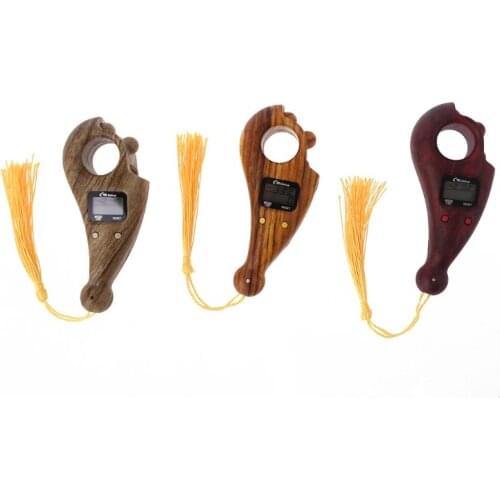 Wood Color Rotating Beads Counter Digital Counting Toll for Rolling Beads Battery Power Source Finger Counter for Pray