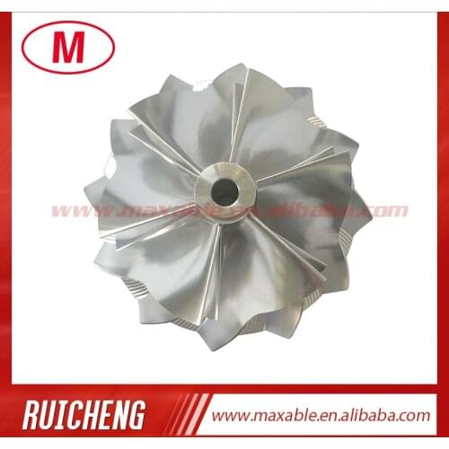 GT15-25 49.62/61.00mm 6+6 blades Reverse high performance turbocharger billet/milling/aluminum 2618 compressor wheel