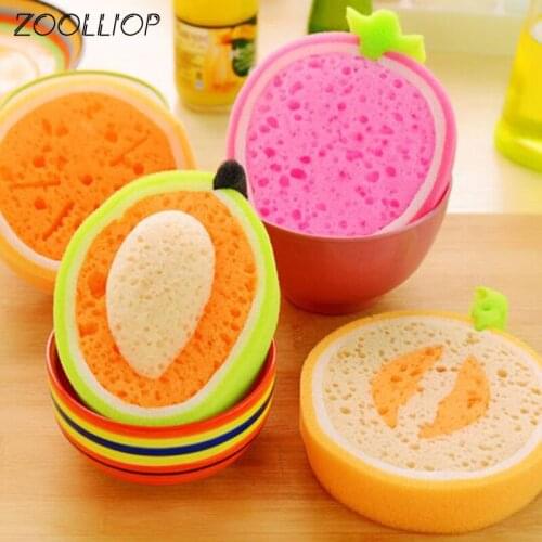 Kitchen Tool Dish Washing Cleaning Creative Fruit Baby Shower Soft Bathing Sponge Kids Childrens Cartoon Bath Towel Brushes