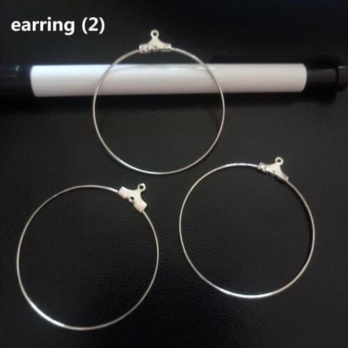 Fashion 100pcs Big Earring Circle Gold/white K Fit DIY Jewelry Making Earrings Findings Supplies For Jewelry 40mm