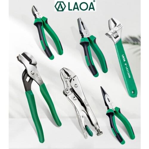 LAOA Pliers Set Pointed Nose Pliers / Locking Pliers / Adjustable Wrench Water Pump Pliers Multifunctional Combinatio