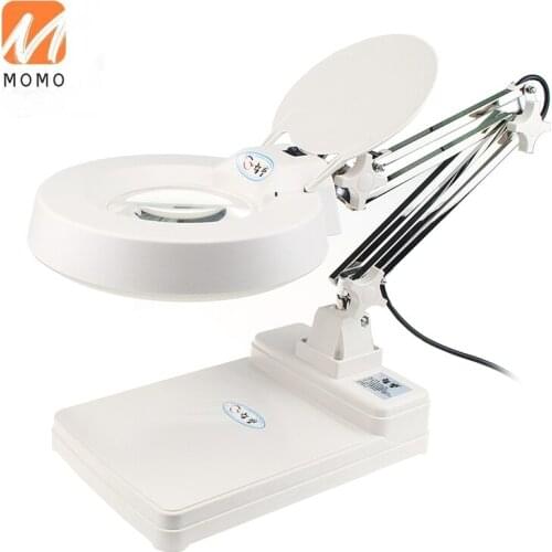 Desktop Bench Magnifiers Repair Desk with Light Stack Electronic 10 High Magnification 30 Times Welding Beauty