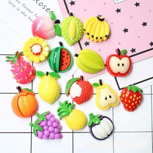New 16 pcs/sets of resin fruit fridge magnets home refrigerator magnet stickers strong neodymium office photo magnet Message