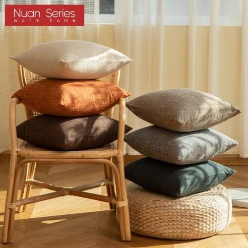 Soild Color Cushion Cover Soft Pillow Cover For Sofa Living Room 18x18 Inch White Decorative Kussenhoes For Sofa Car Home Decor