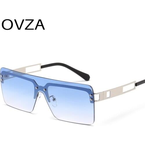 OVZA Rimless Male Sunglasses Punk Fashion Eyeglasses Womens High Quality Gradient Lens Oculos De Sol Masculino S0069