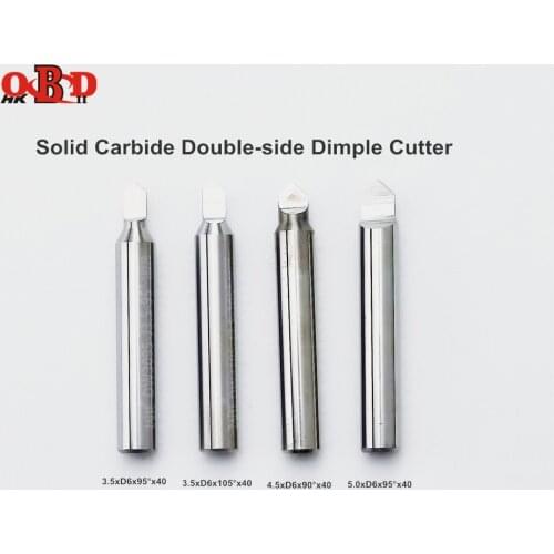 Raise 3.5mm 4.5mm 5.0mm Carbide Double-side Dimple End Milling Cutter Key Cutting Duplicating Machines Drill Bit Accessories