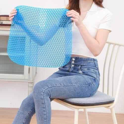 Dropshipping Honeycomb Elastic Gel cushion Car Seat cushion Summer Breathable Massage Seat Pad Health Care Pain Chair Cushion