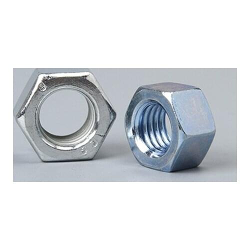Carbon steel hex nut coarse hexagon Screw UNC UNF nut zinc plated 4#40 6#32 8#32 10#24 10#32 1/4-20 1/4-28