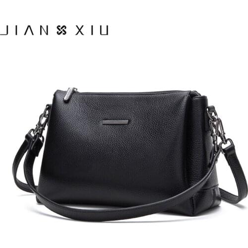 JIANXIU Brand Genuine Leather Luxury Handbag Women Bags Designer Messenger Bags 2020 Small Shoulder Crossbody Bag Litchi Texture