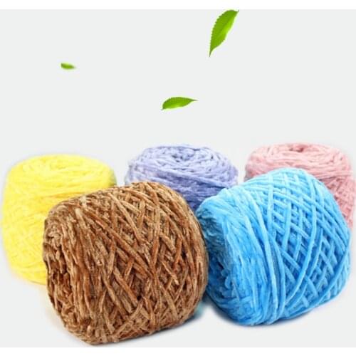230G Pleuche Large Group Glossy Velvet Coarse Yarn Hand-Woven Mens Clothing Scarf Blanket Line Hook Slipper Line