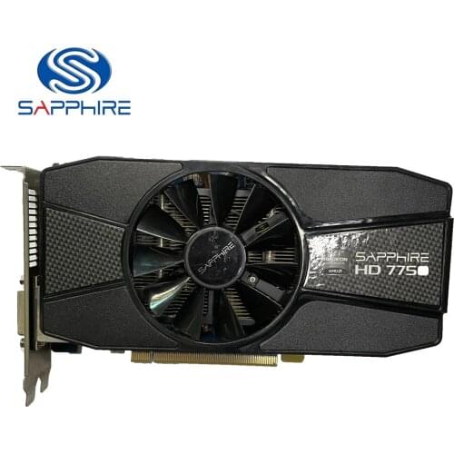 SAPPHIRE Graphics Cards HD7750 128Bit GDDR5 Video Card for AMD HD 7750 7700 Cards 1GB 1G DisplayPort HDMI DVI 4500MHz Used