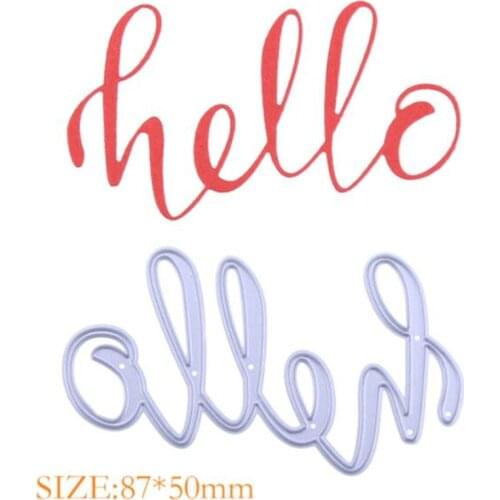 YINISE Metal Cutting Dies For Scrapbooking Stencils Hello DIY PAPERAlbum Cards Decoration Embossing Folder CRAFT Die Cuts CUTTER
