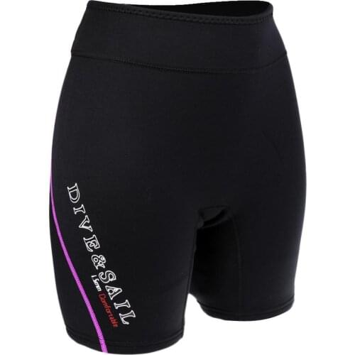 Womens Ladies 1.5mm Neoprene Snorkeling Scuba Diving Wetsuits Shorts Trunks Beach Winter Swimming Pants Rash Guard Swimwear