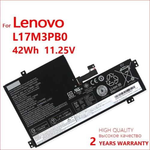 100% Genuine New Original Laptop Battery For Lenovo L17L3PB0 L17M3PB0 L17C3PG0 11.4V 42WH with tracking number