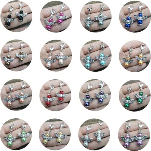 12pcs/lot Charm Guardian Angel Wings Pendant Diy Fashion Jewelry 34*22mm DIY Pendants Accessories For Jewelry