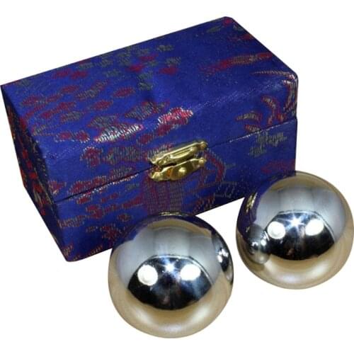 2 Pcs Finger Exercise Baoding Balls Chinese Hand Massage Balls Stress Relaxation Therapy Stress Relief Toy for Adult