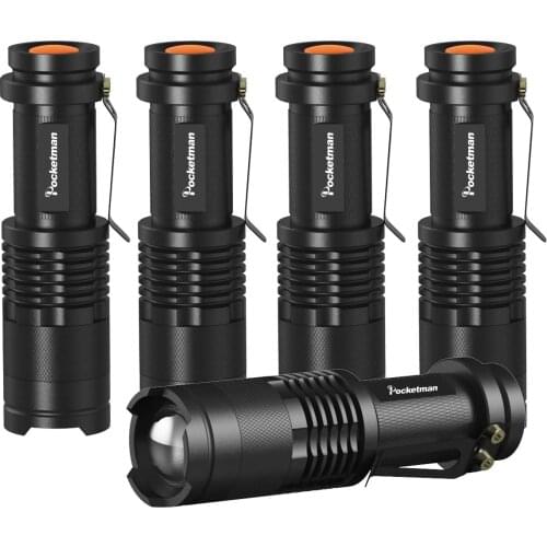 5 Packs LED Flashlights Pen Light Portable Torch Camping Flashlight Waterproof Flashlight Pocket Flashlight for Cycling Climbing