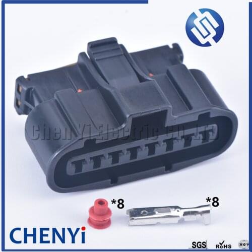 8 Pin auto wire harness connector car air flow meter plug MG640549-5 with clip MG630552-7 For Mitsubishi Nissan 7223-7886-30
