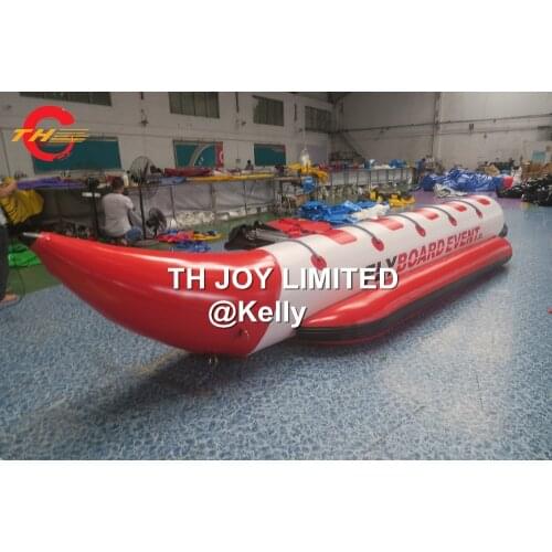 Free air shipping inflatable water banana boat for sale, commercial inflatable flying fish, inflatable water park kids toys