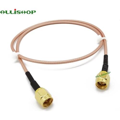 ALLiSHOP 0-6Ghz pigtail SMA male brooches plug to SMA male brooches plug low loss RG316 cable for FPV Antenna wifi router