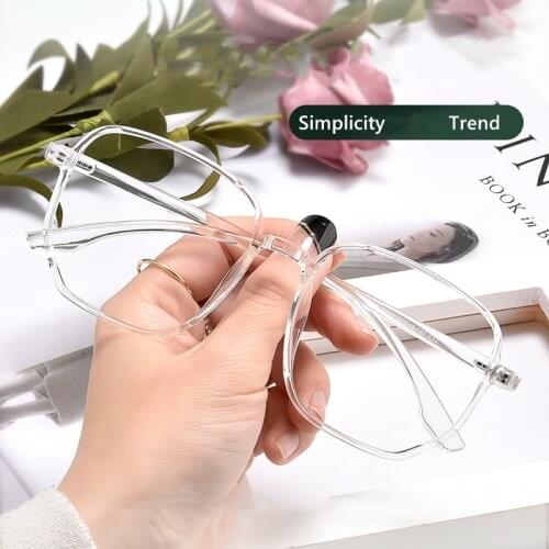 Hot Sale Glasses Frame Transparent Color Glasses Frame Retro Super Large Frame Polygon Decorative Prescription Frame D147