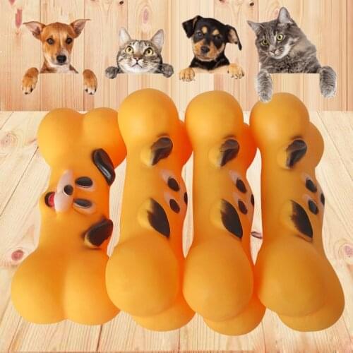 Dog Toys Face Bone Puppy Chew Squeaky Toys Pet Dogs Toys for Medium Dog Teeth Cleaning Training Playing Interactive Toy