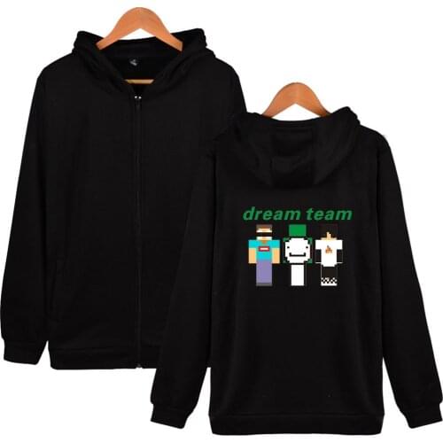 Men Women Hoodies Dreamwastaken Sweatshirts Oversized Zip Up Clothes Hip Hop Dream Smp Cosplay Zipper Hooded Jacket Outerwear