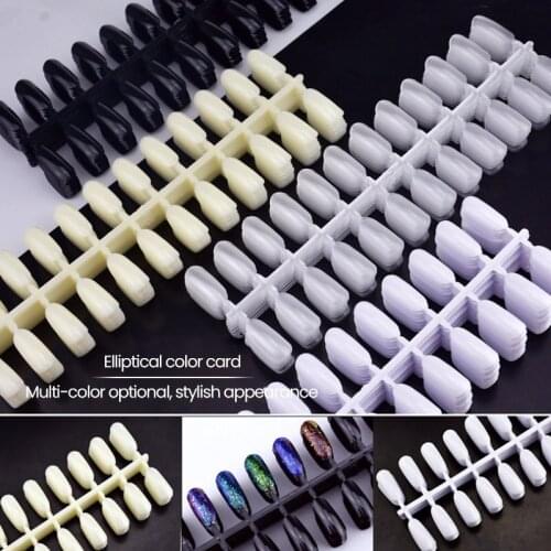 240pcs/Set False Nail Tips Nature Clear Black Finger Full Card Nail Art Display Practice Acrylic UV Gel Polish Tool Manicure Too