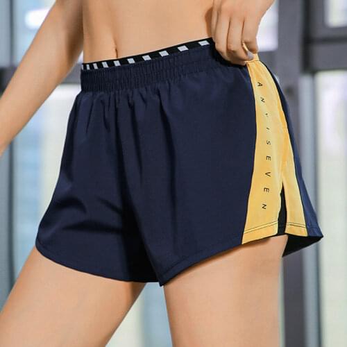 New Loose Sports Shorts Womens Anti-going Double-layer Quick-drying Fitness Short Running Sports Yoga Shorts Women